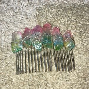 FINAL DROP 🚨 NWT rainbow aura quartz hair piece crown stone headdress